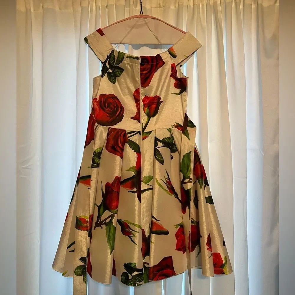 Windsor Formal Off The Shoulder Rose Dress - Picture 2 of 4